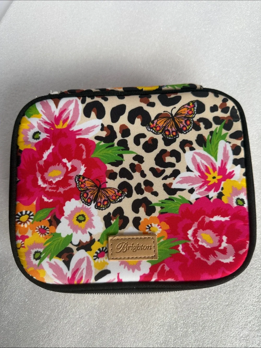 BRIGHTON Butterfly Garden Travel Jewelry Case / Jewelry Organizer